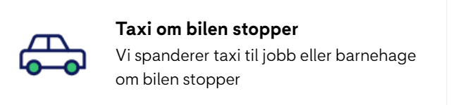 Taxi om bilen stopper